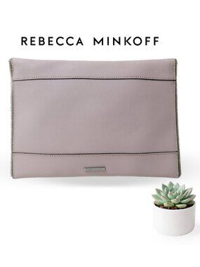 Rebecca Minkoff Blush Pink Envelope Clutch • Zip Trim